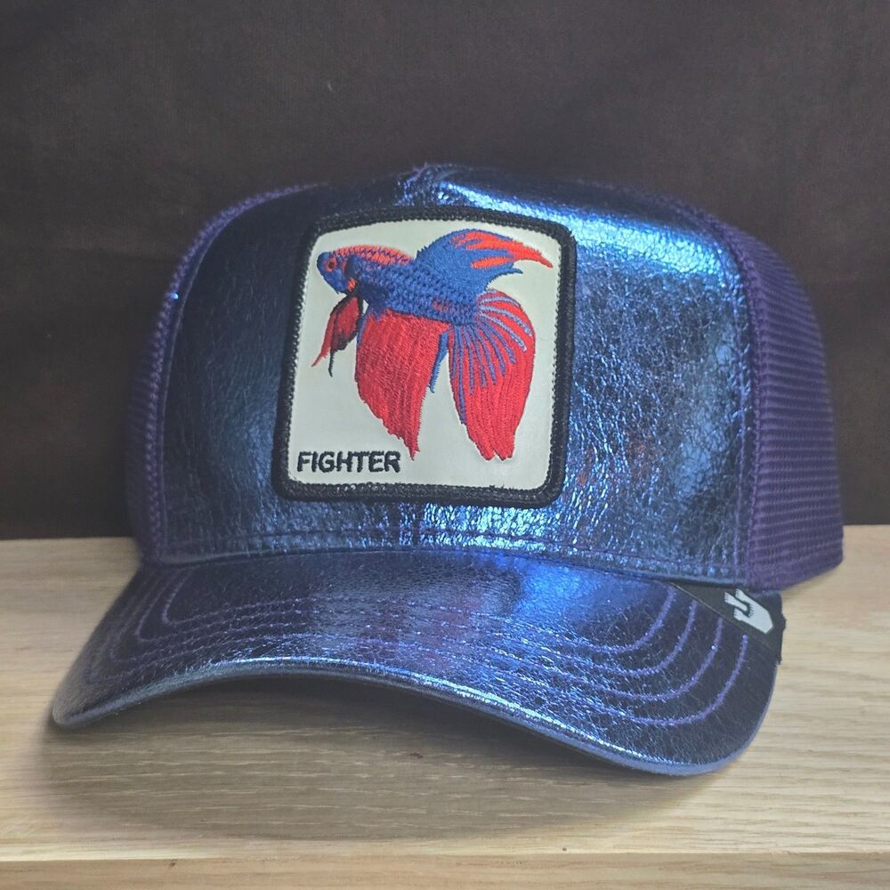 Goorin Bros The Farm Fighter Betta Fish Metallic Blue Trucker Hat